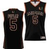 Wooga Poplar Jersey #5 Miami Hurricanes NIL College Basketball Lightweight Black