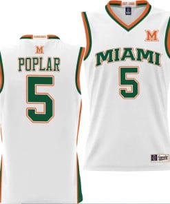 Wooga Poplar Jersey #5 Miami Hurricanes NIL College Basketball Lightweight White