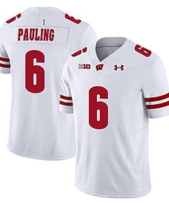 Will Pauling Jersey #6 Wisconsin Badgers Vapor Limited College Football White