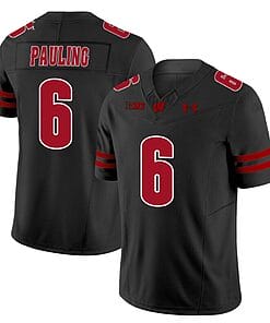 Will Pauling Jersey #6 Wisconsin Badgers Vapor Limited College Football Black