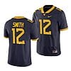 West Virginia Mountaineers Geno Smith Jersey #12 College Football Navy Game Uniform