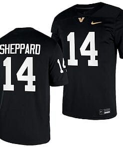 Will Sheppard Jersey #14 Vanderbilt Commodores College NIL Football Black