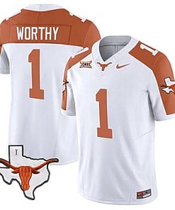 Xavier Worthy Jersey #1 Texas Longhorn Vapor Limited College Football Inverted