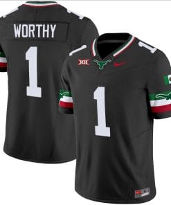 Xavier Worthy Jersey #1 Texas Longhorns Mexico Vapor College Football Black