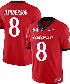 Xzavier Henderson Jersey #8 Cincinnati Bearcats Vapor Limited College Football All Stitched Red