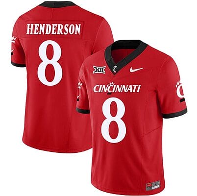 Xzavier Henderson Jersey #8 Cincinnati Bearcats Vapor Limited College Football All Stitched Red