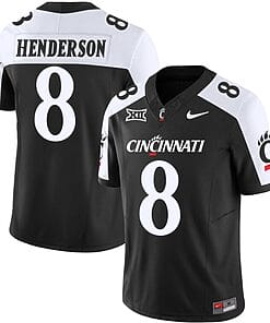 Xzavier Henderson Jersey #8 Cincinnati Bearcats Vapor Limited College Football All Stitched Black Alternate