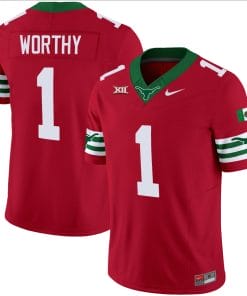 Xavier Worthy Jersey #1 Texas Longhorns Mexico Vapor College Football Red