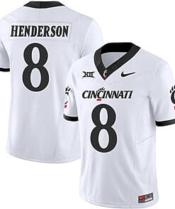 Xzavier Henderson Jersey #8 Cincinnati Bearcats Vapor Limited College Football All Stitched White