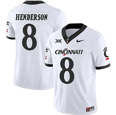 Xzavier Henderson Jersey #8 Cincinnati Bearcats Vapor Limited College Football All Stitched White