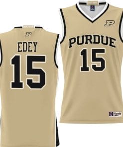 Zach Edey Jersey #15 Purdue Boilermakers NIL College Basketball Lightweight Gold