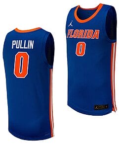 Zyon Pullin Jersey #0 Florida Gators College Basketball 2023-24 Replica Uniform Royal
