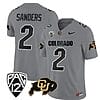 Colorado Buffaloes Shedeur Sanders Jersey #2 Vapor Limited College Football All Stitched Gray