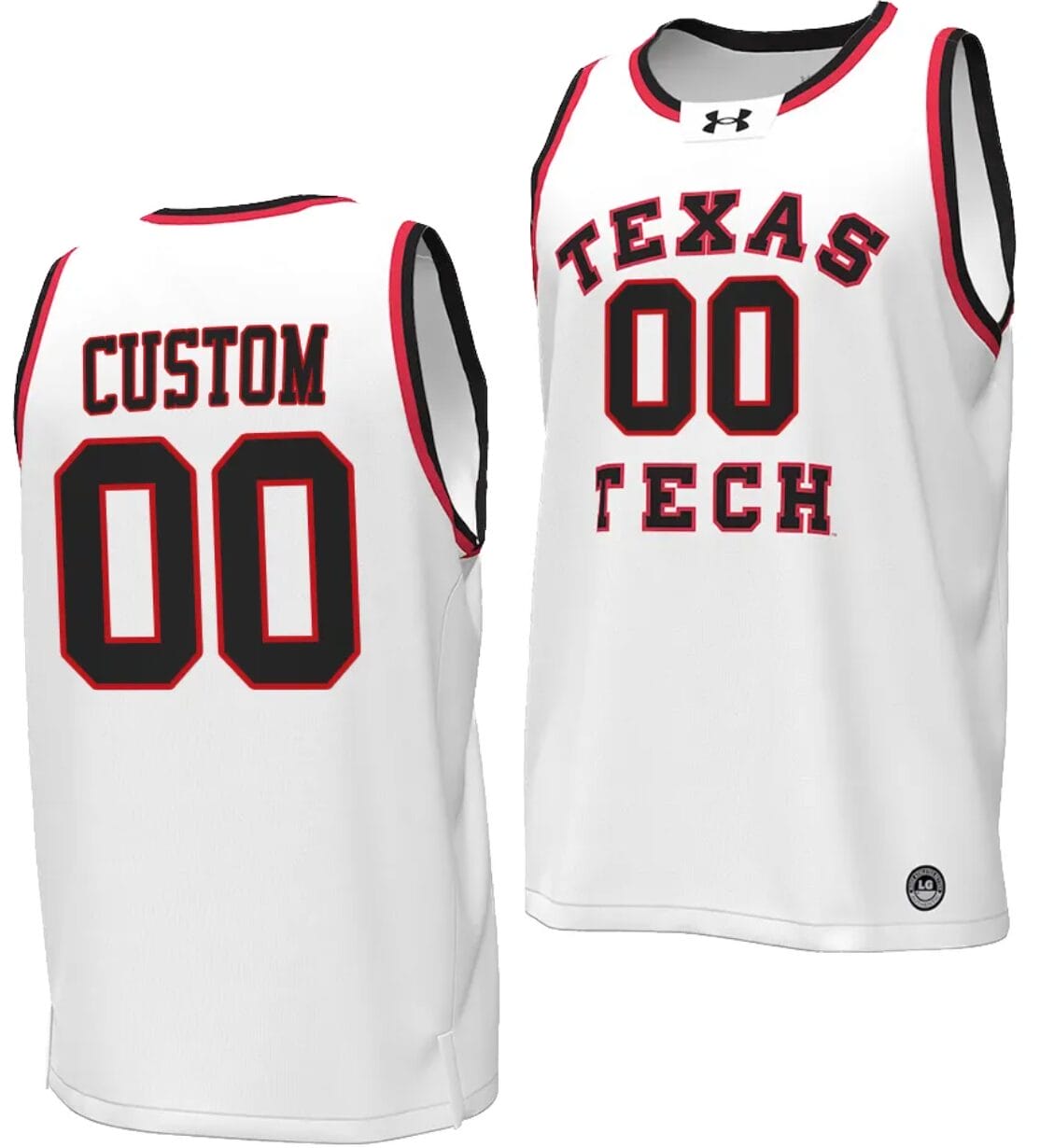 Custom Texas Tech Red Raiders Jersey Name and Number Throwback Basketball Replica White
