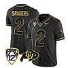 Colorado Buffaloes Shedeur Sanders Jersey #2 Vapor Gold Limited All Stitched Black Gold