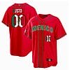 Custom Mexico Baseball Jersey 2023 World Cool Base All Stitched Red Limited