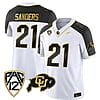 Colorado Buffaloes Shilo Sanders Jersey #21 Vapor Gold Limited All Stitched Inverted