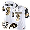Colorado Buffaloes Dylan Edwards Jersey #3 Vapor College Football All Stitched Black Sleeves