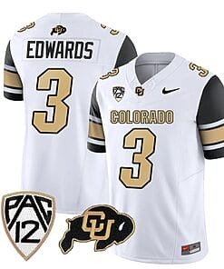 Colorado Buffaloes Dylan Edwards Jersey #3 Vapor College Football All Stitched Black Sleeves