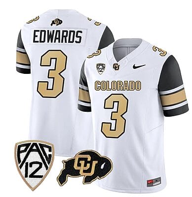 Colorado Buffaloes Dylan Edwards Jersey #3 Vapor College Football All Stitched Black Sleeves