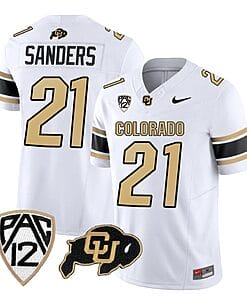 Colorado Buffaloes Shilo Sanders Jersey #21 Vapor College Football All Stitched White