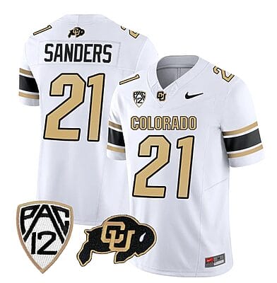Colorado Buffaloes Shilo Sanders Jersey #21 Vapor College Football All Stitched White