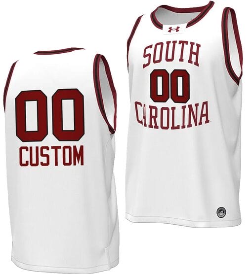 Custom South Carolina Gamecocks Jersey Name and Number Basketball Throwback Replica White