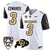 Colorado Buffaloes Dylan Edwards Jersey #3 Vapor Limited College Football All Stitched Black Sleeves