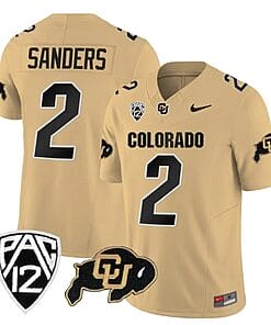Colorado Buffaloes Shedeur Sanders Jersey #2 Vapor Limited College Football All Stitched Gold