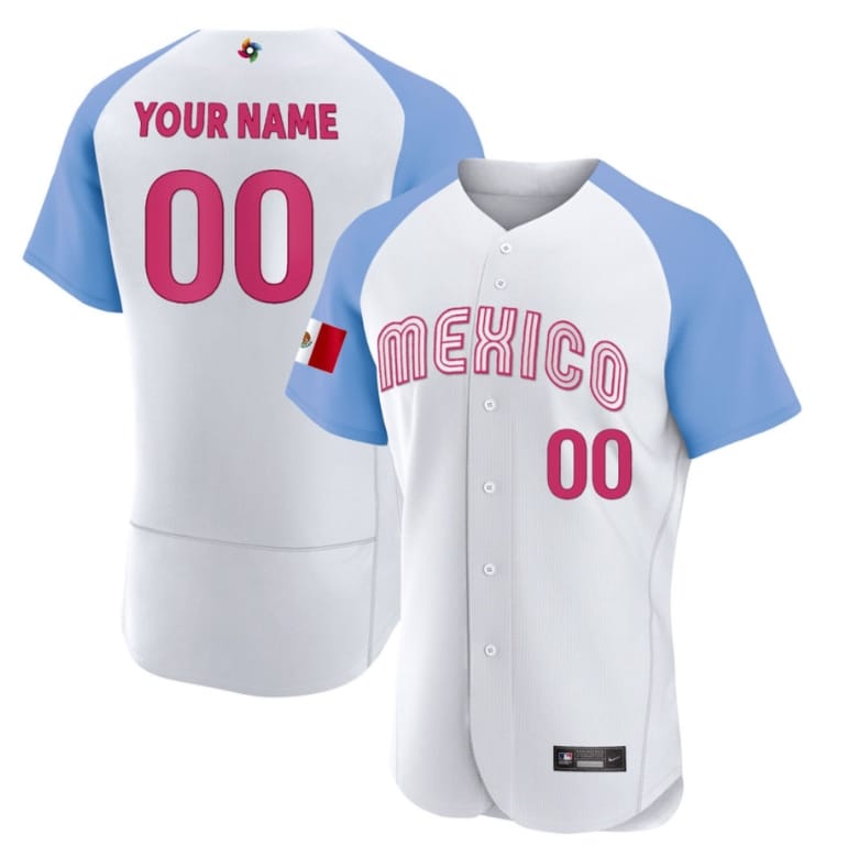 Custom Mexico Baseball Jersey 2023 World Flex Base All Stitched Alternate