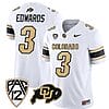 Colorado Buffaloes Dylan Edwards Jersey #3 Vapor College Football All Stitched White