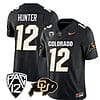 Colorado Buffaloes Travis Hunter Jersey #12 Vapor Limited College Football All Stitched Black