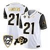 Colorado Buffaloes Shilo Sanders Jersey #21 Vapor Gold Limited All Stitched Black Sleeves