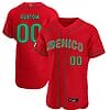 Custom Mexico Baseball Jersey 2023 World Flex Base All Stitched Red