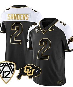 Colorado Buffaloes Shedeur Sanders Jersey #2 Vapor Gold Limited All Stitched Alternate