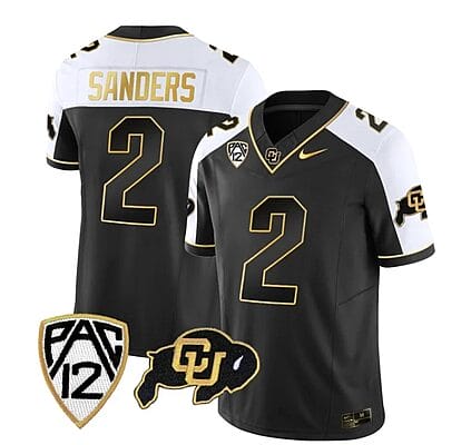 Colorado Buffaloes Shedeur Sanders Jersey #2 Vapor Gold Limited All Stitched Alternate