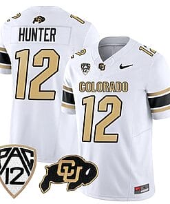 Colorado Buffaloes Travis Hunter Jersey #12 Vapor College Football All Stitched White