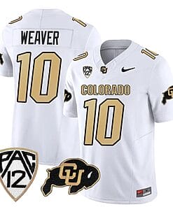 Colorado Buffaloes Xavier Weaver Jersey #10 Vapor Limited College Football All Stitched White