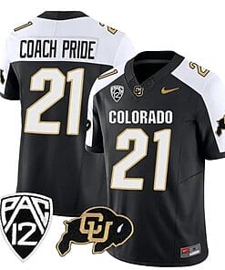 Colorado Buffaloes Coach Pride Jersey #21 Vapor Limited College Football All Stitched Alternate