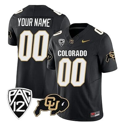 Custom Colorado Buffaloes Jersey Name and Number Vapor Limited College Football All Stitched Black