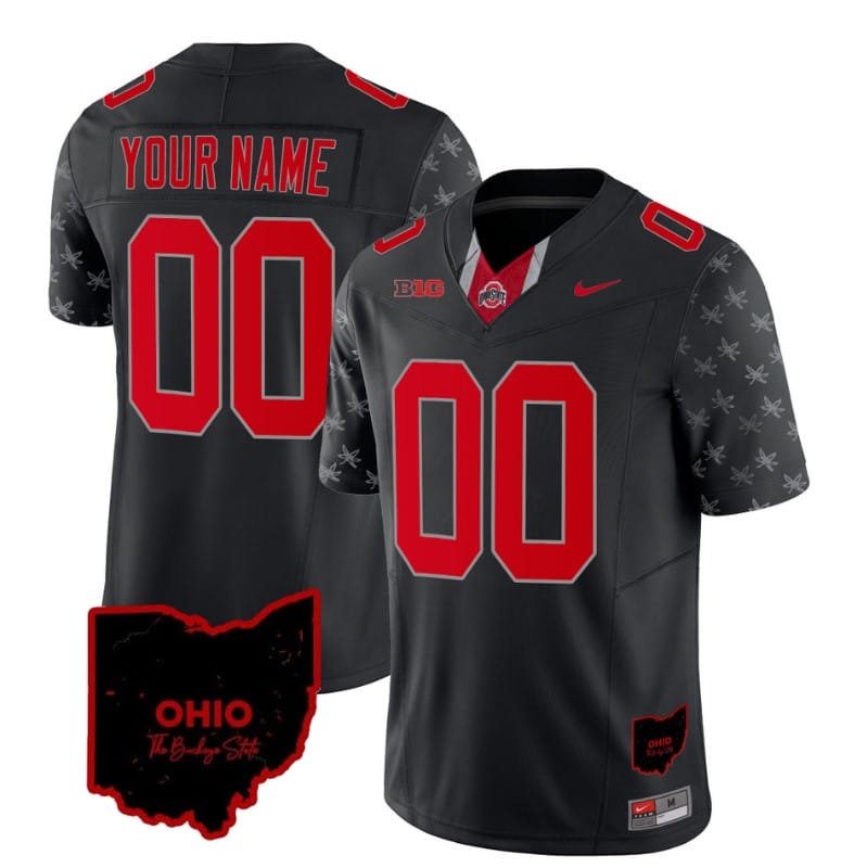 Custom Ohio State Buckeyes Jersey Name and Number College Football Stitched Alternate Black Limited