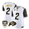 Colorado Buffaloes Shedeur Sanders Jersey #2 Vapor Gold Limited All Stitched Black Sleeves