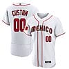 Custom Mexico Baseball Jersey 2023 World Flex Base All Stitched White