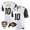 Colorado Buffaloes Xavier Weaver Jersey #10 Vapor Gold Limited All Stitched Black Sleeves