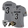 Colorado Buffaloes Dylan Edwards Jersey #3 Vapor Limited College Football All Stitched Gray