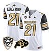 Colorado Buffaloes Coach Pride Jersey #21 Vapor College Football All Stitched Black Sleeves