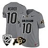 Colorado Buffaloes Xavier Weaver Jersey #10 Vapor Limited College Football All Stitched Gray