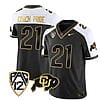 Colorado Buffaloes Coach Pride Jersey #21 Vapor Gold Limited All Stitched Alternate
