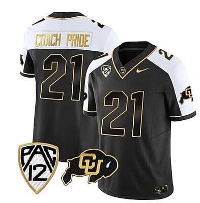 Colorado Buffaloes Coach Pride Jersey #21 Vapor Gold Limited All Stitched Alternate