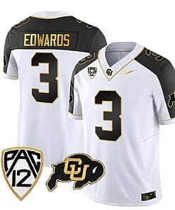 Colorado Buffaloes Dylan Edwards Jersey #3 Vapor Gold Limited All Stitched Inverted